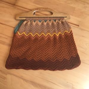 Vintage crochet purse 70’s style